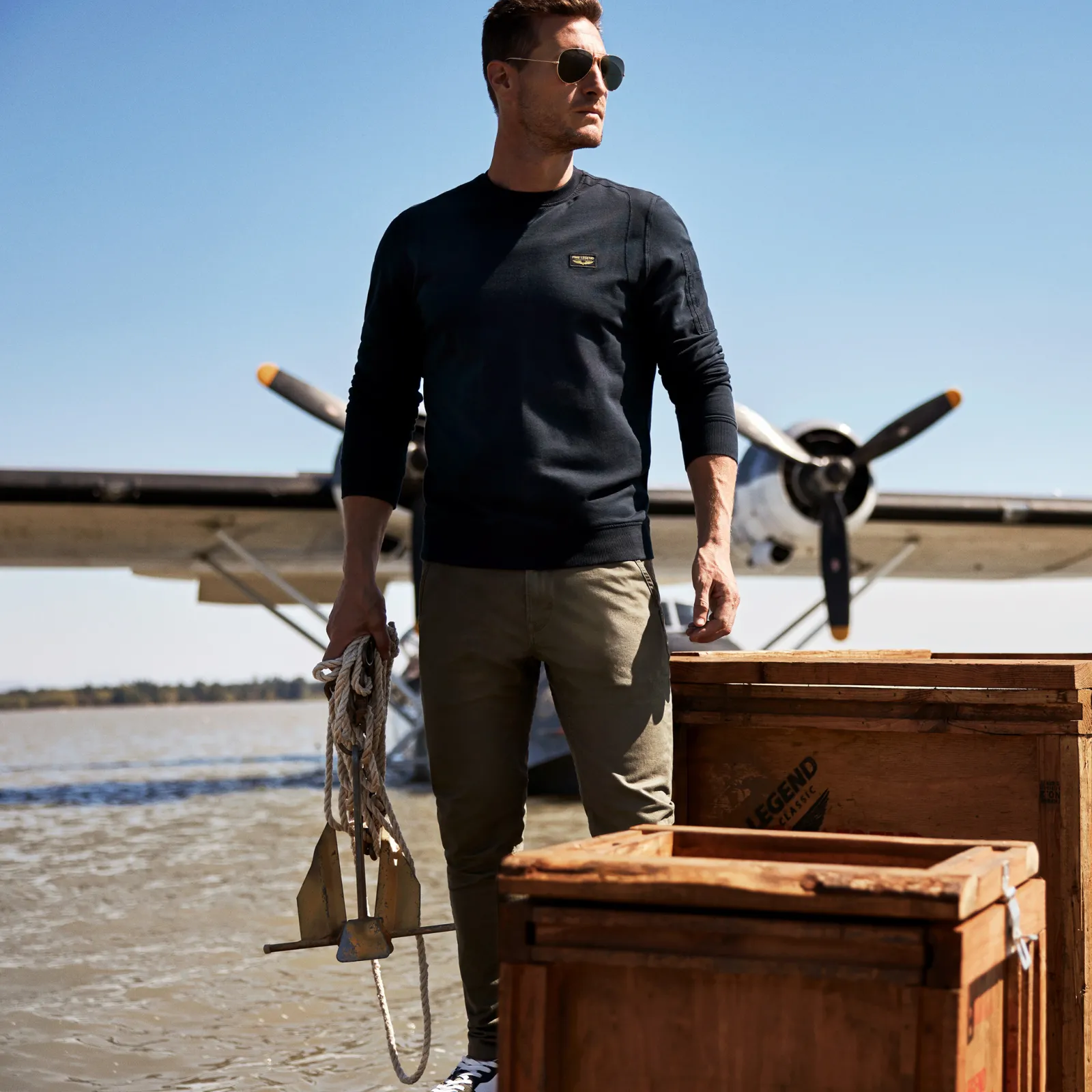 PME Legend American Classic Sweatshirt Zwart Best Sale