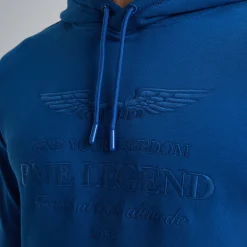 PME Legend Hoodie Met Artwork Blauw Sale