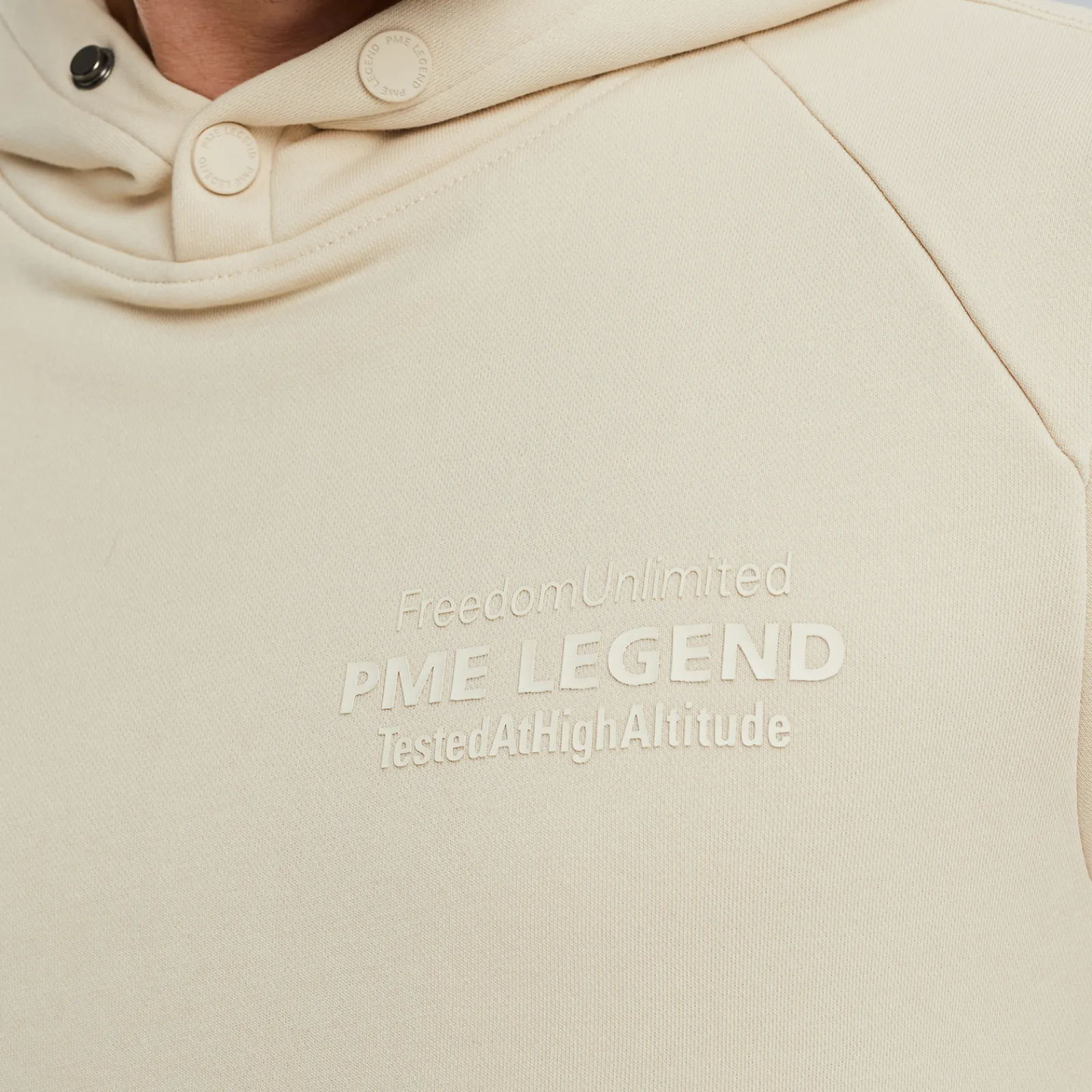 PME Legend Hoodie Van Terry Sweatstof Beige Hot