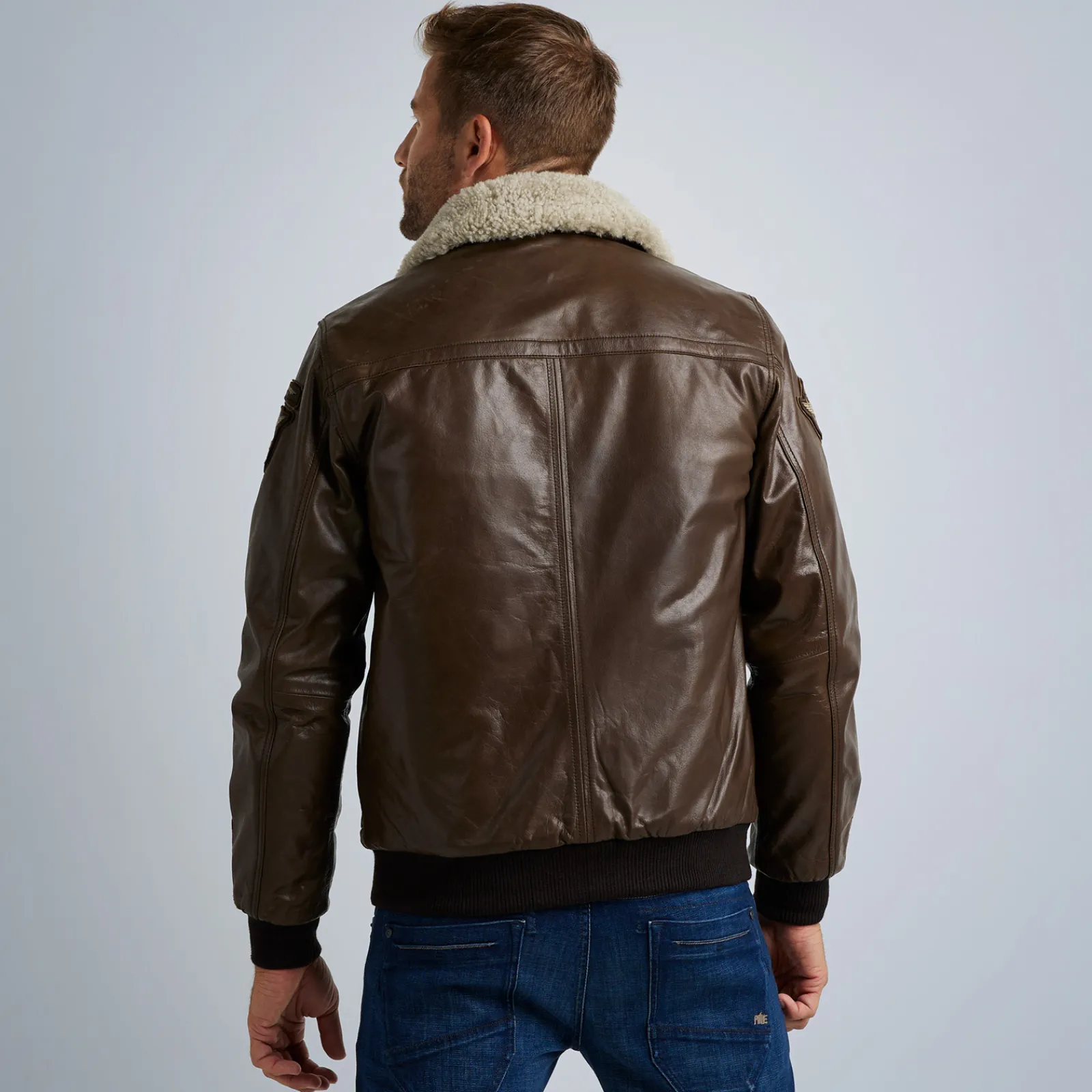 PME Legend Hudson Leren Jas Bruin Discount