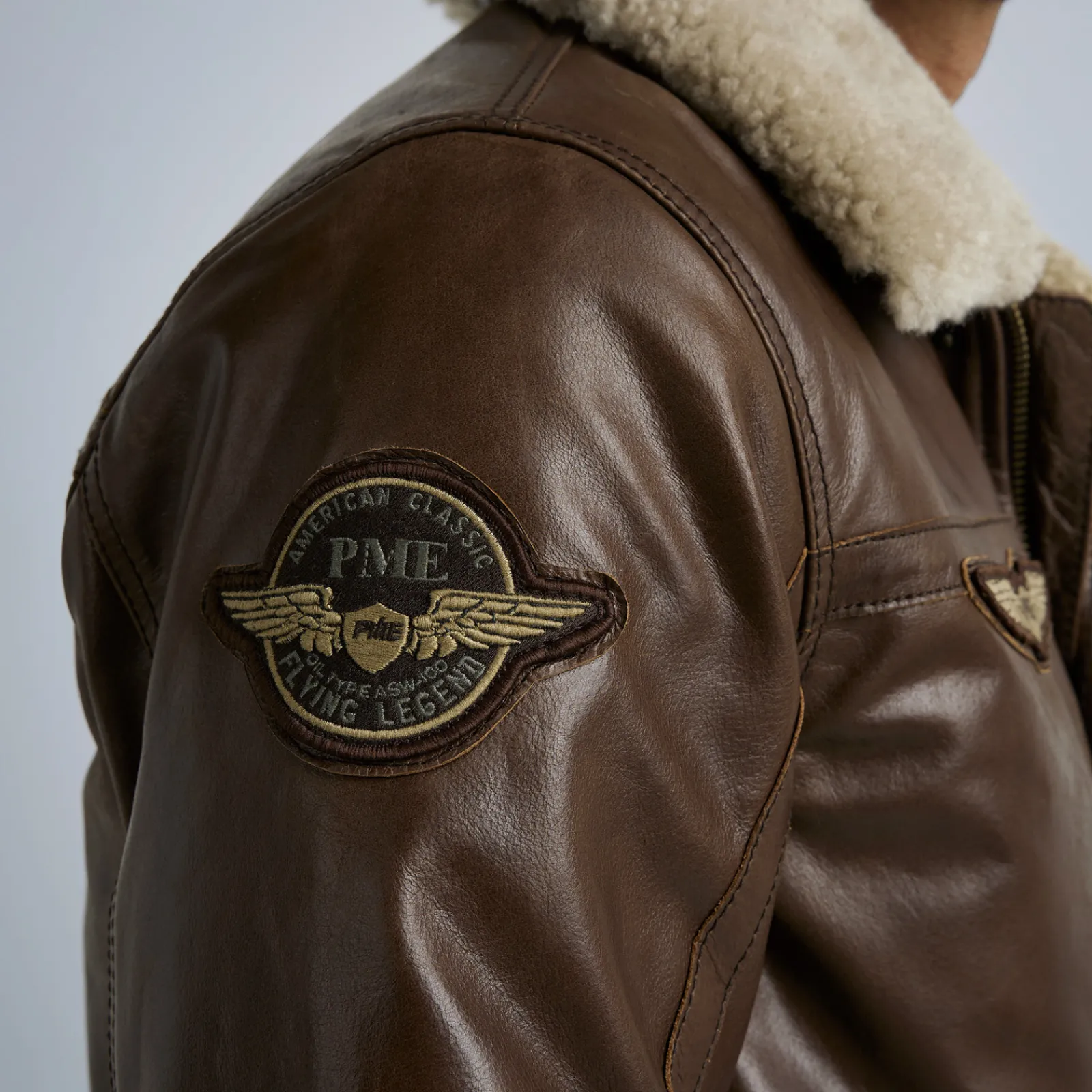 PME Legend Hudson Leren Jas Bruin Discount