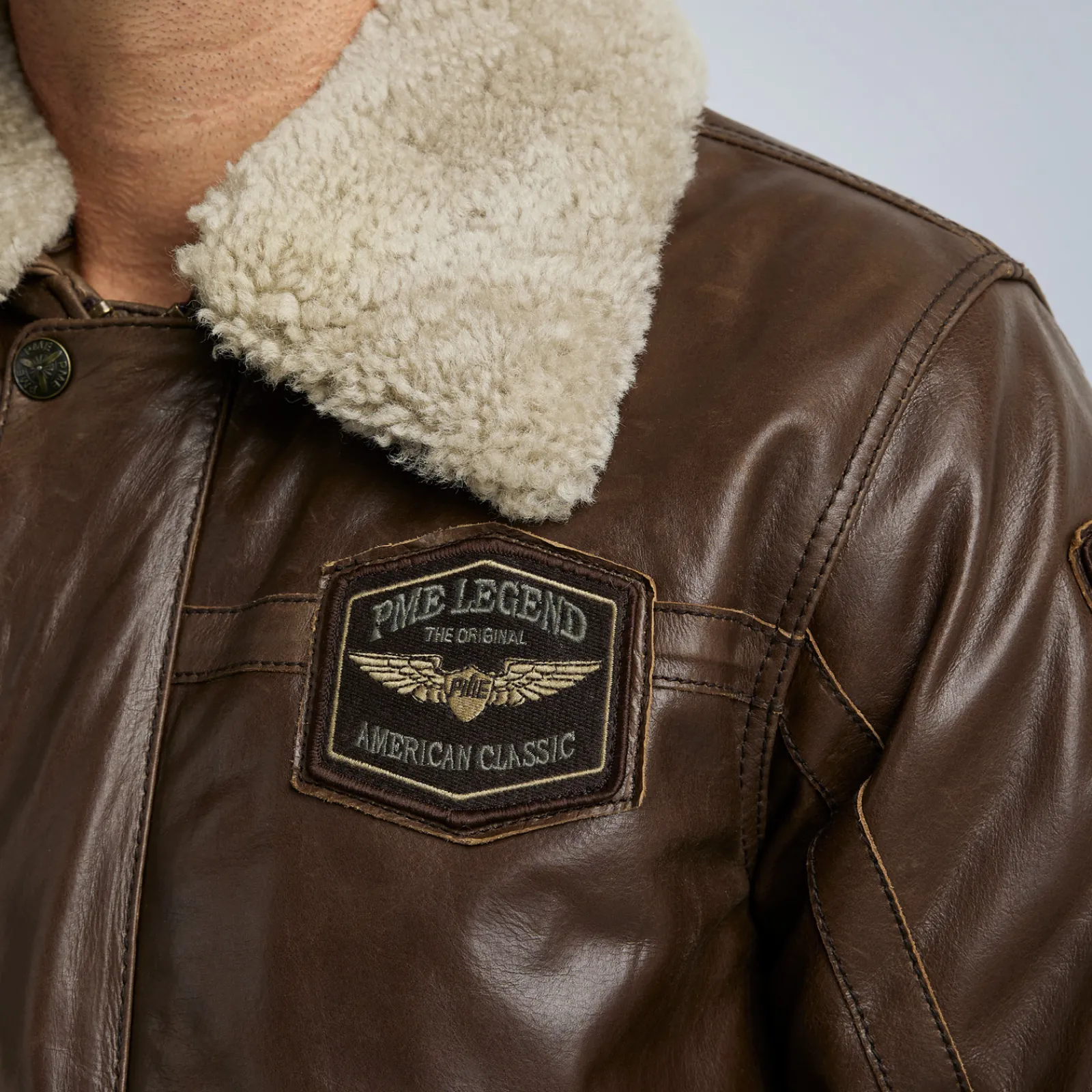 PME Legend Hudson Leren Jas Bruin Discount