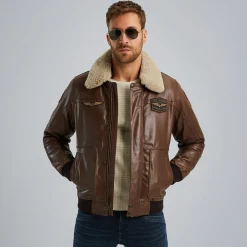 PME Legend Hudson Leren Jas Bruin Sale