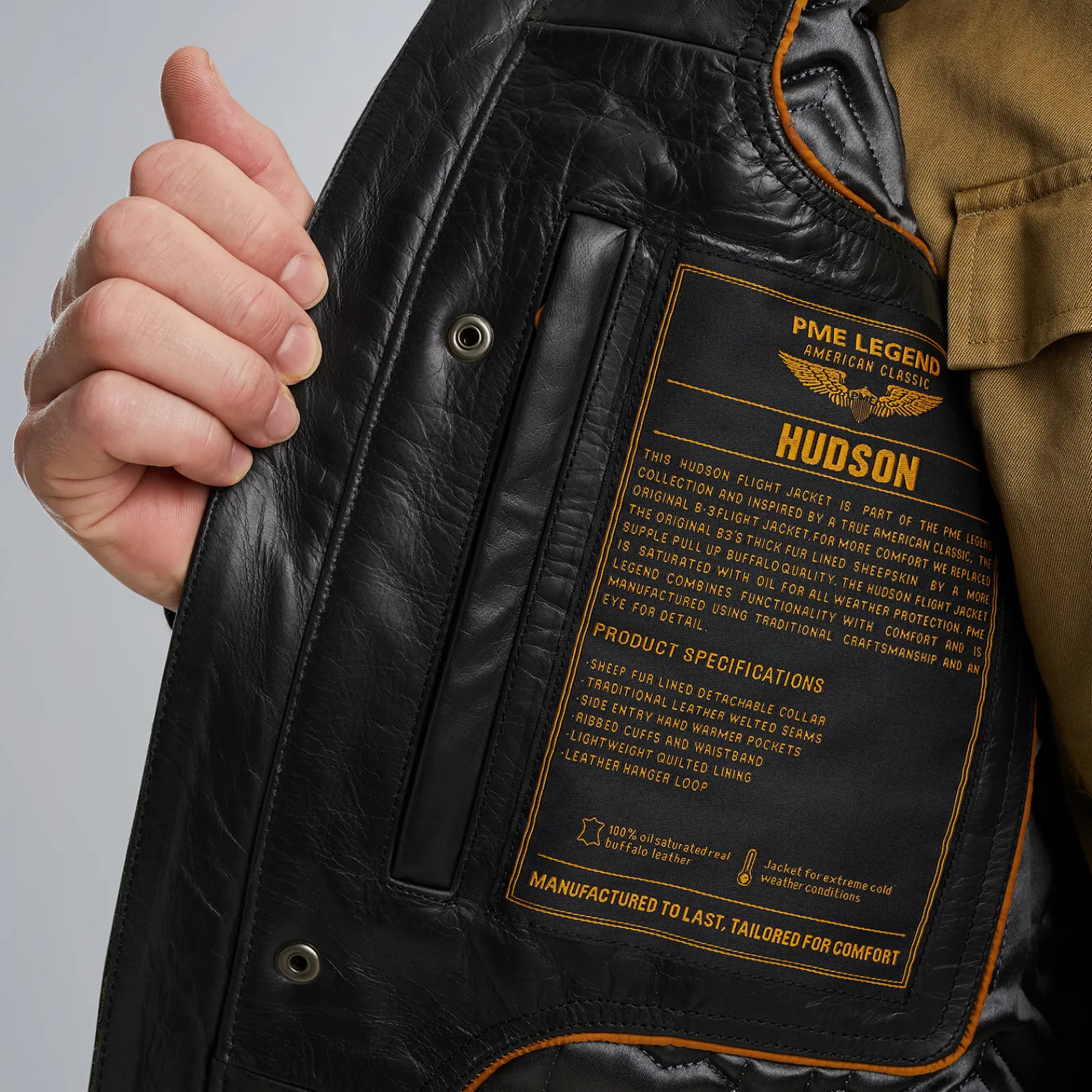 PME Legend Hudson Leren Jas Zwart Hot