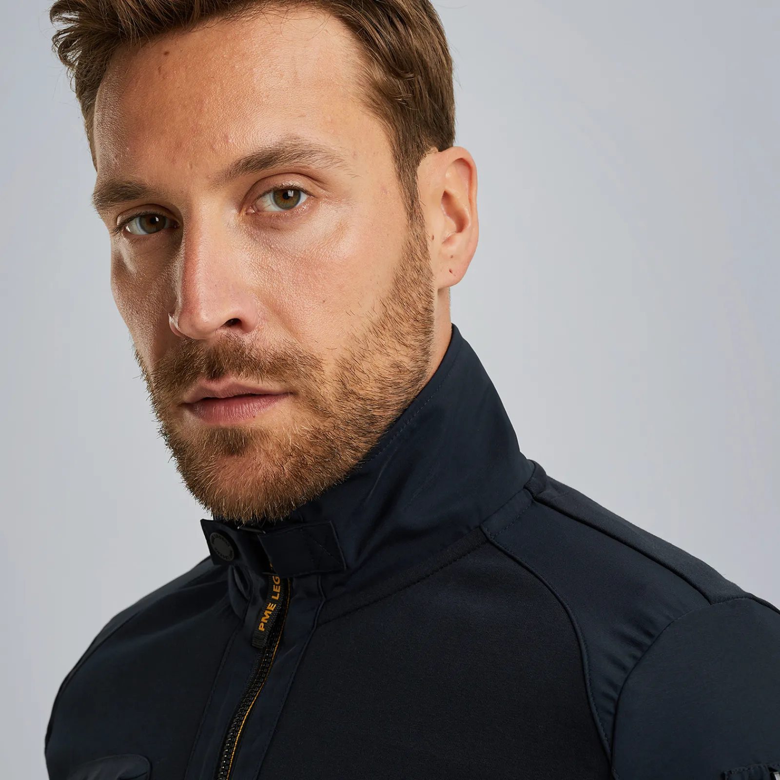 PME Legend Hybrid Jacket Van Een Materiaalmix Blauw Best