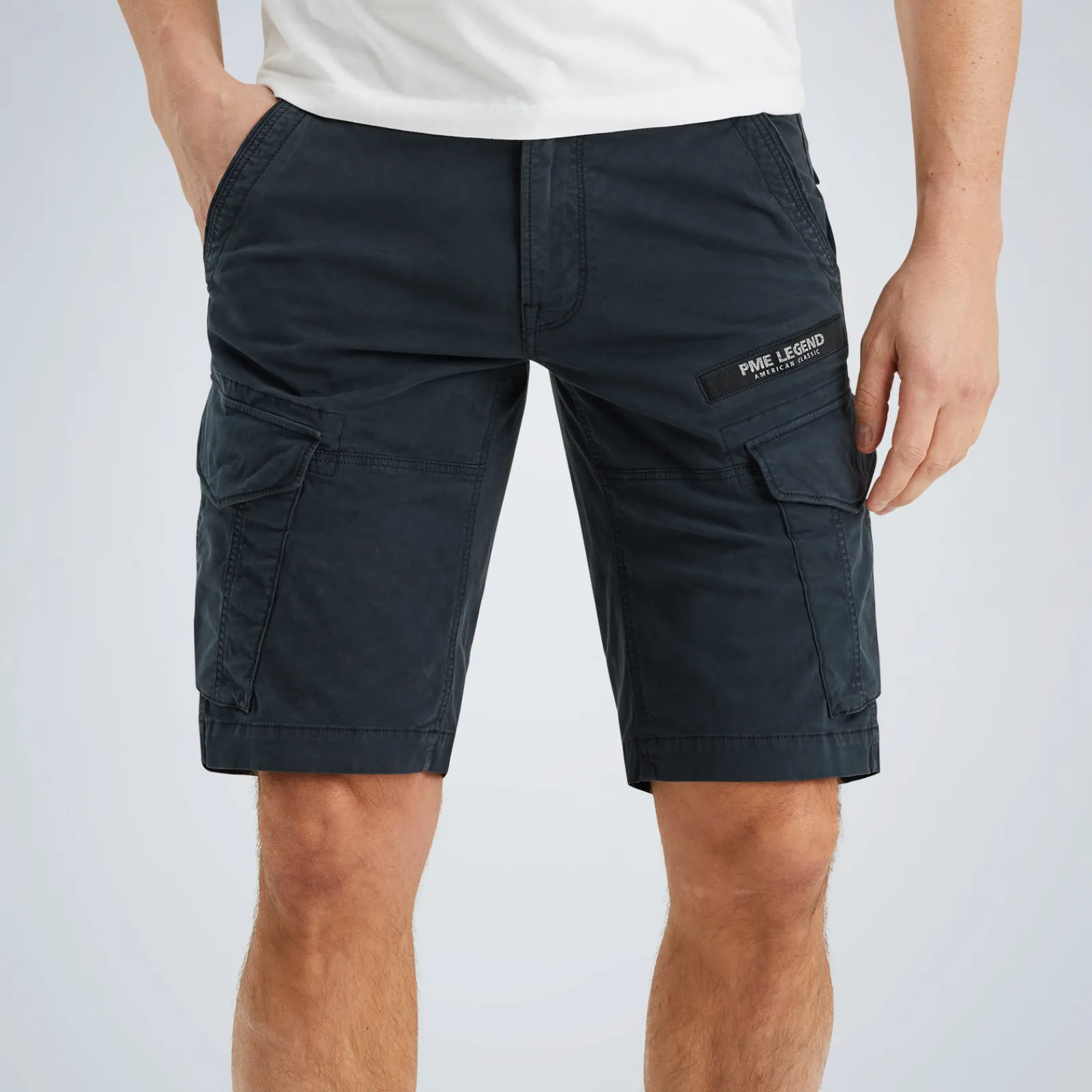 PME Legend Nordrop Tapered Fit Cargo Shorts Blauw Sale
