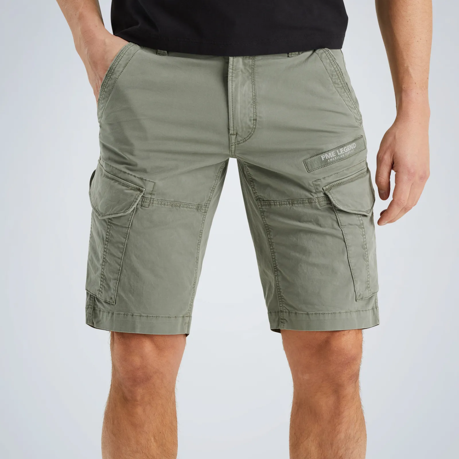 PME Legend Nordrop Tapered Fit Cargo Shorts Groen Sale