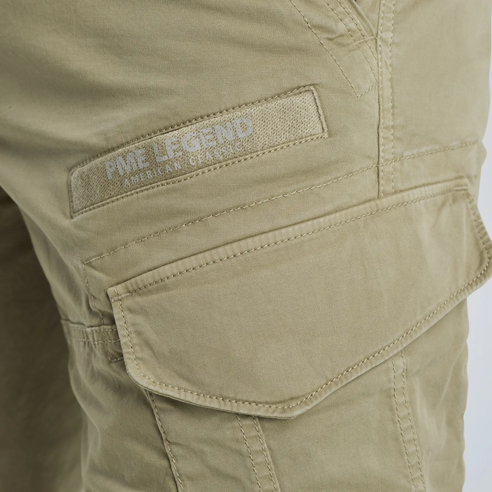 PME Legend Nordrop Tapered Fit Cargo Shorts Kaki Flash Sale