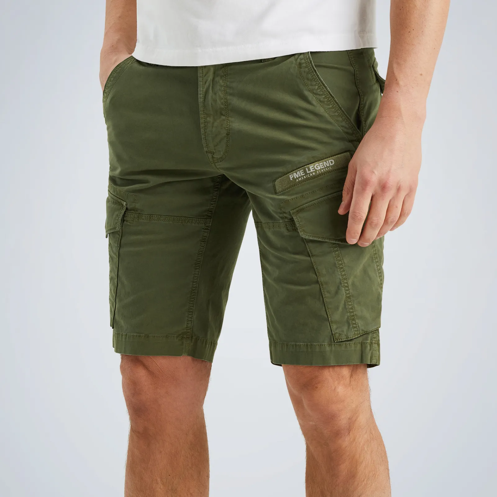 PME Legend Nordrop Tapered Fit Cargo Shorts Groen New