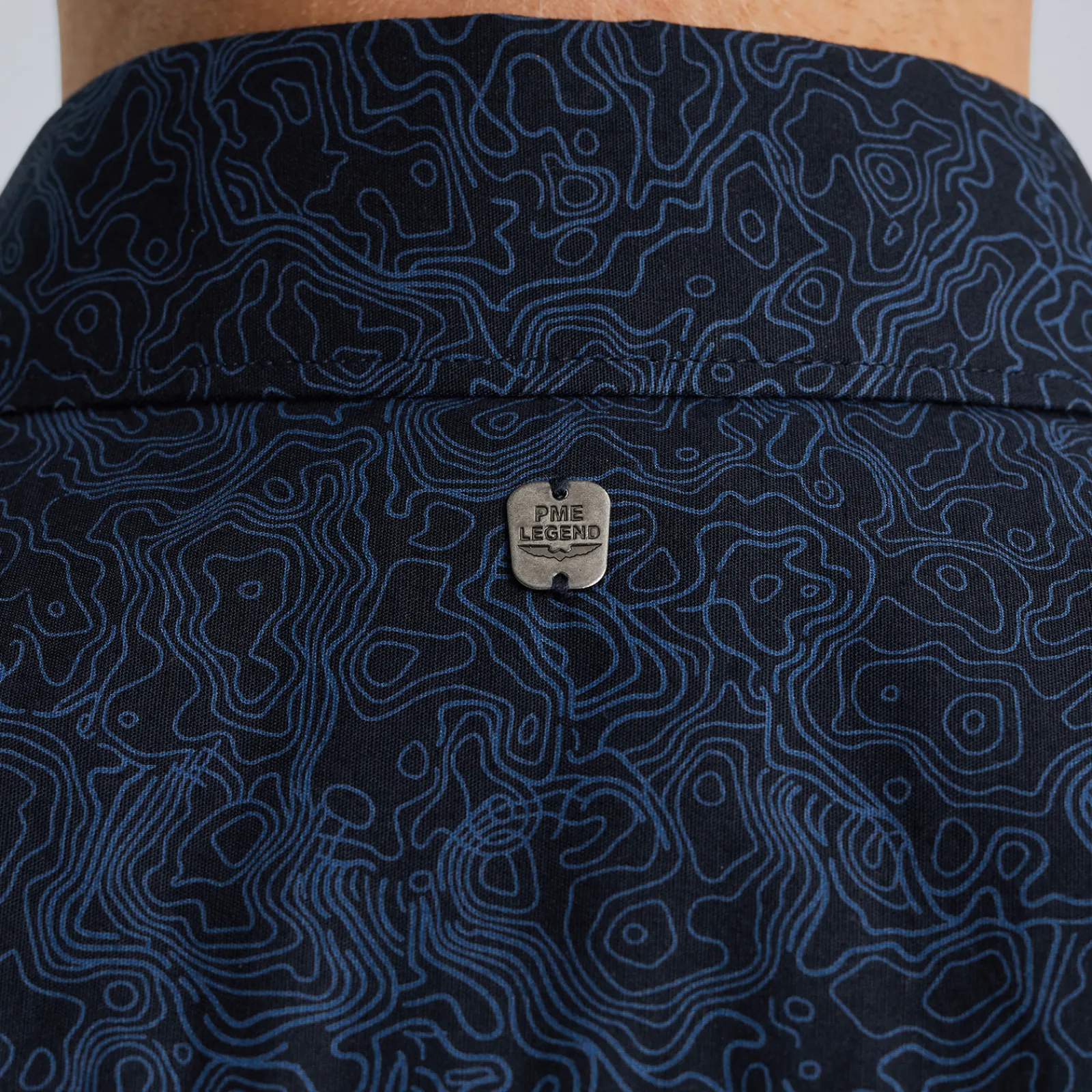 PME Legend Overhemd Met Allover Print Blauw Hot
