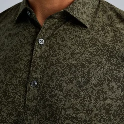 PME Legend Overhemd Met Allover Print Groen Clearance
