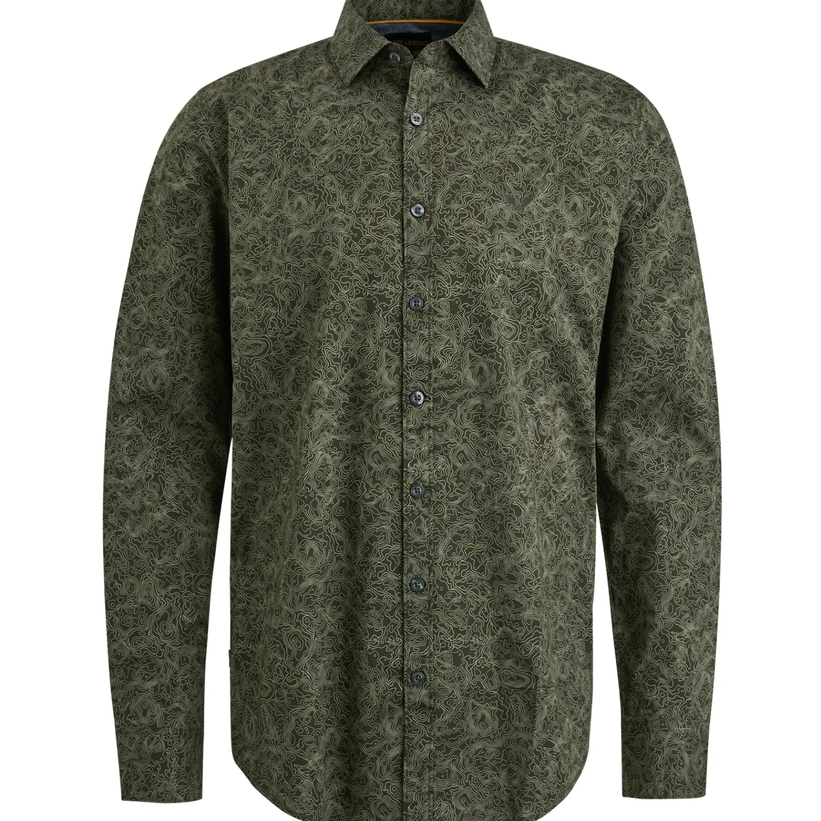 PME Legend Overhemd Met Allover Print Groen Clearance