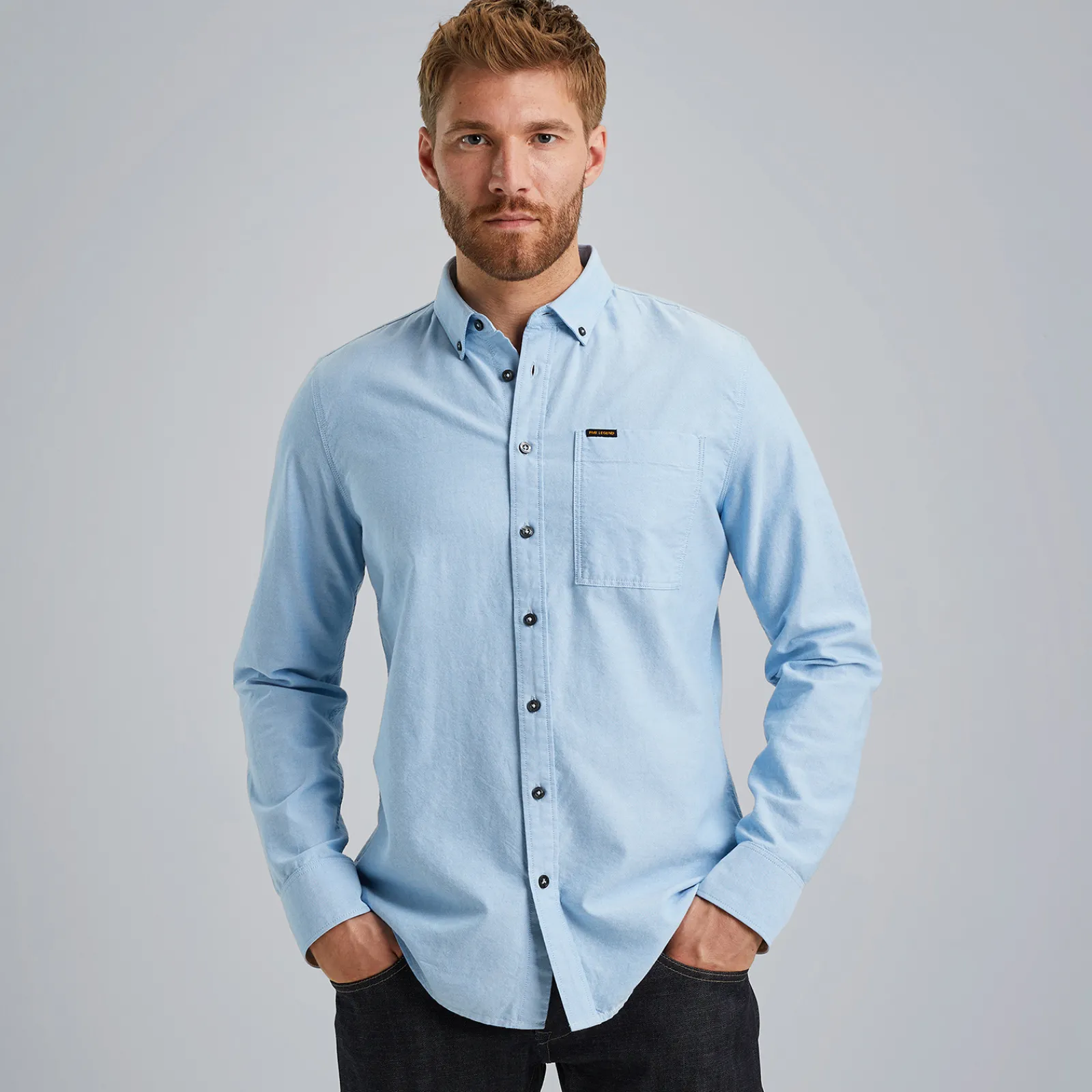 PME Legend Overhemd Met Borstzak Blauw Flash Sale