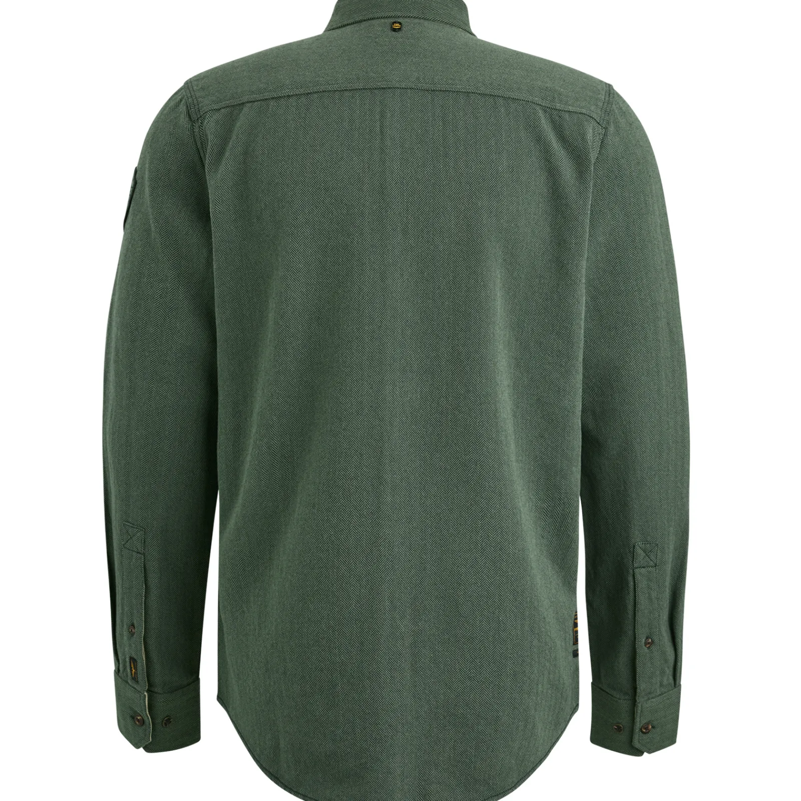 PME Legend Overhemd Met Herringbone Structuur Groen Shop