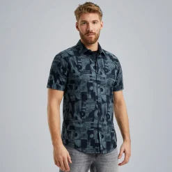PME Legend Overhemd Met Korte Mouwen Blauw Store