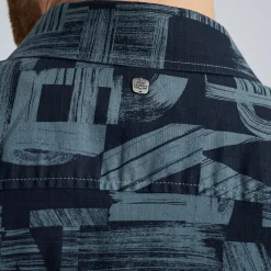 PME Legend Overhemd Met Korte Mouwen Blauw Store