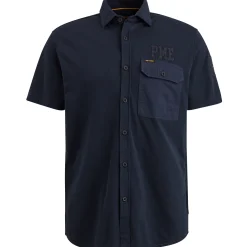 PME Legend Overhemd Met Korte Mouwen Blauw Outlet