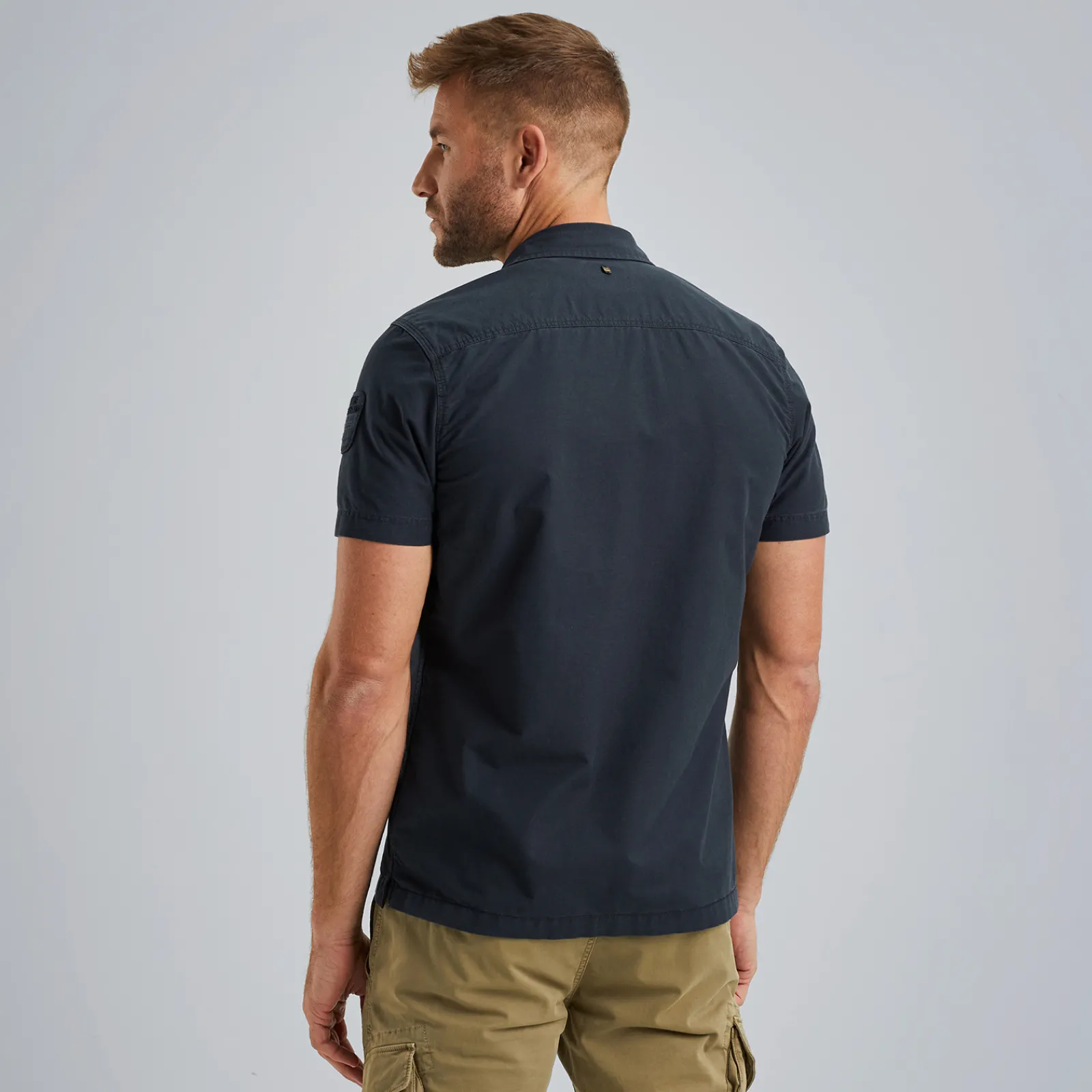 PME Legend Overhemd Met Korte Mouwen Blauw Outlet
