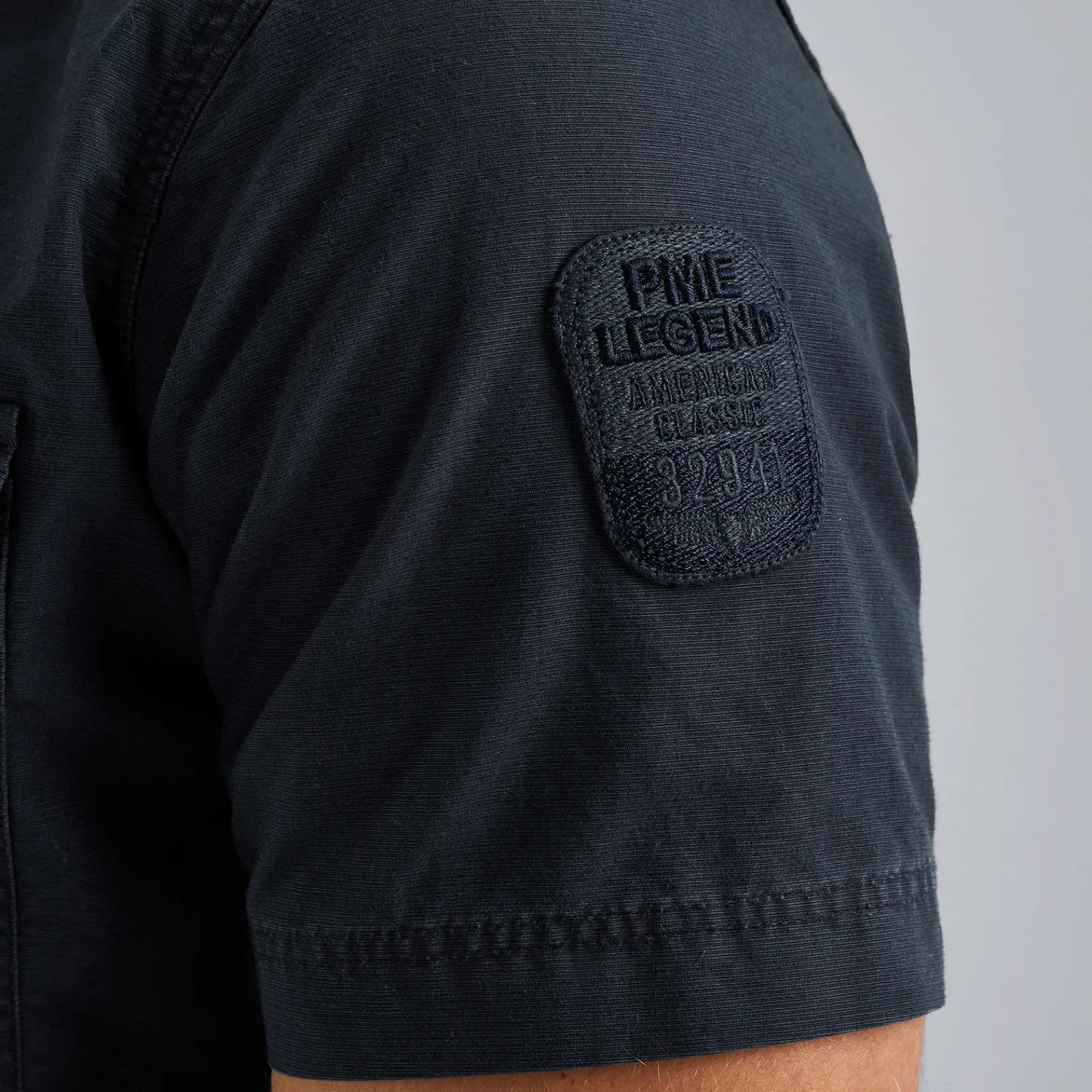 PME Legend Overhemd Met Korte Mouwen Blauw Outlet