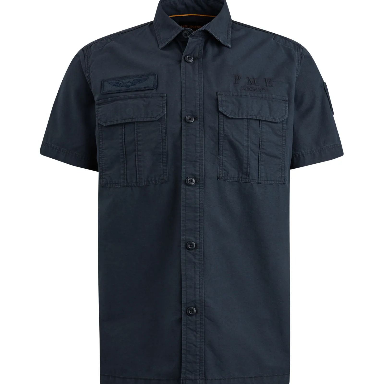 PME Legend Overhemd Met Korte Mouwen Blauw Outlet