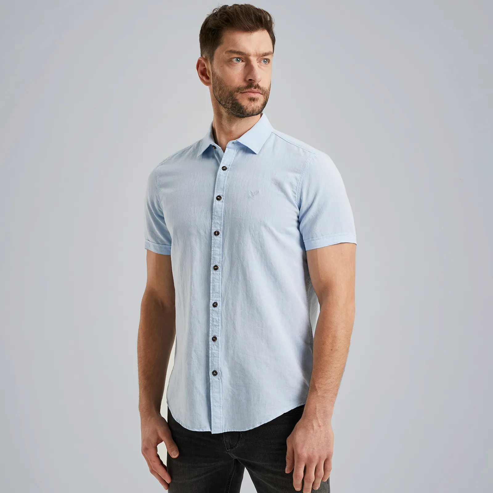 PME Legend Overhemd Met Korte Mouwen Blauw Sale