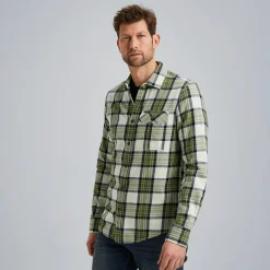 PME Legend Overhemd Met Ruitpatroon Groen Outlet