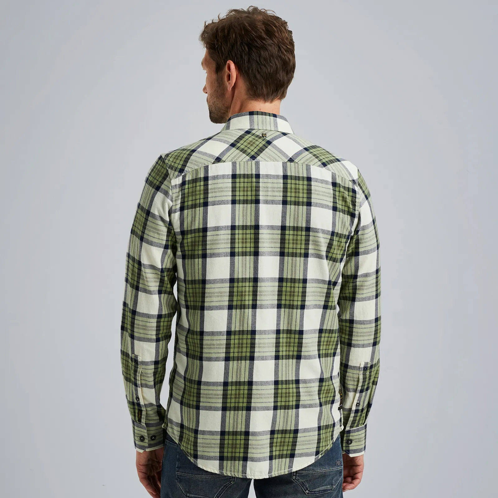 PME Legend Overhemd Met Ruitpatroon Groen Outlet
