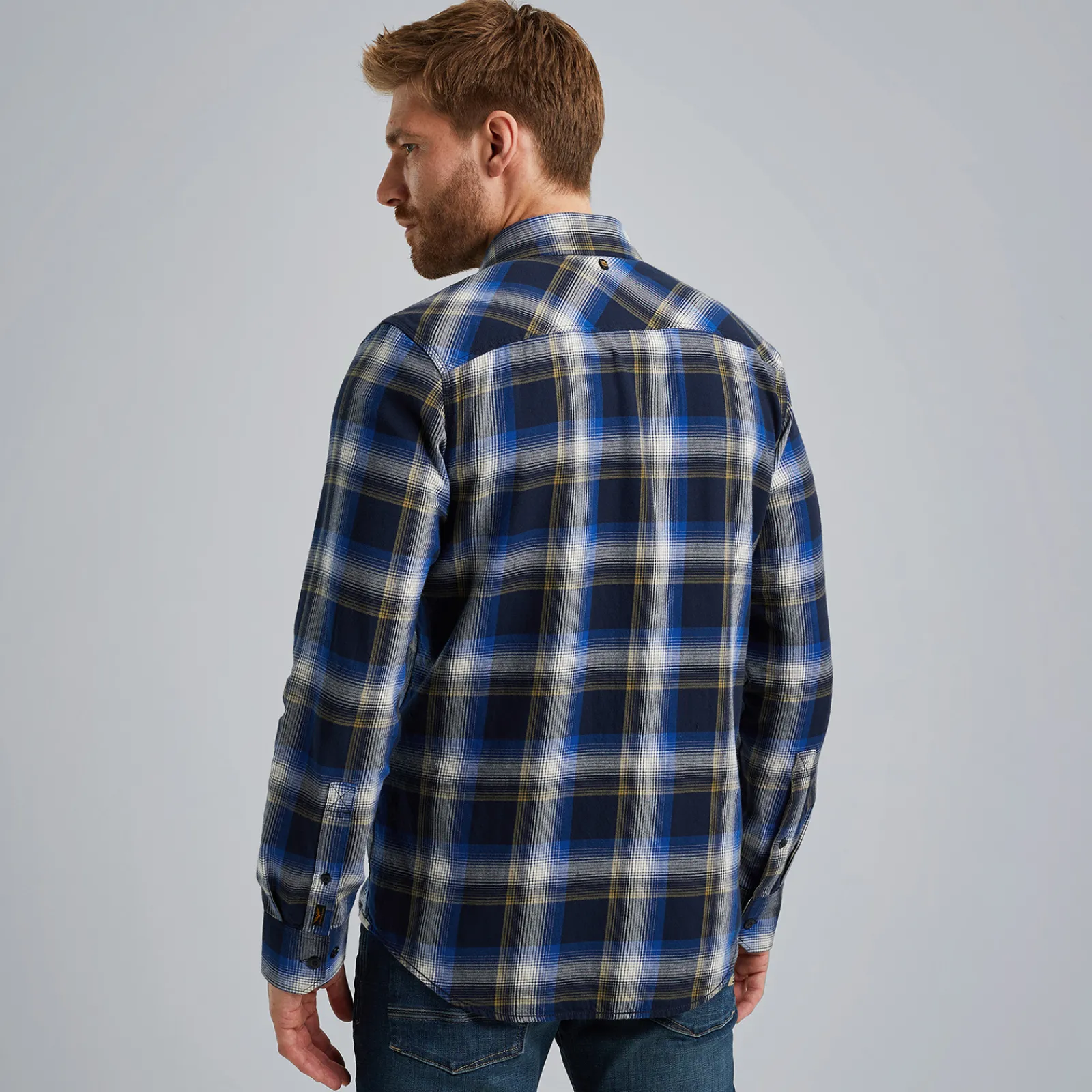 PME Legend Overhemd Met Ruitpatroon Blauw Hot