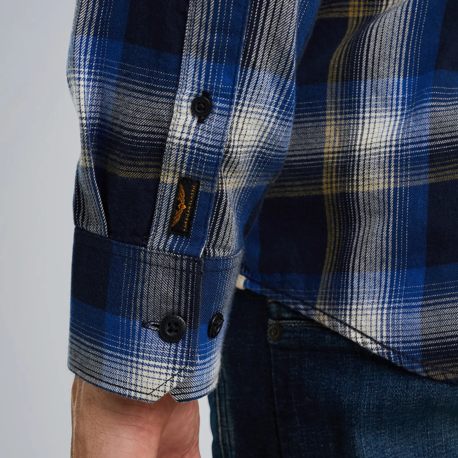 PME Legend Overhemd Met Ruitpatroon Blauw Hot