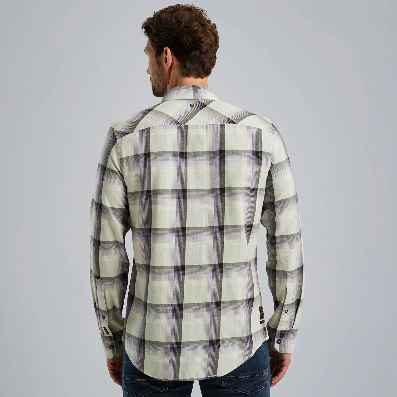 PME Legend Overhemd Met Ruitpatroon Grijs Store