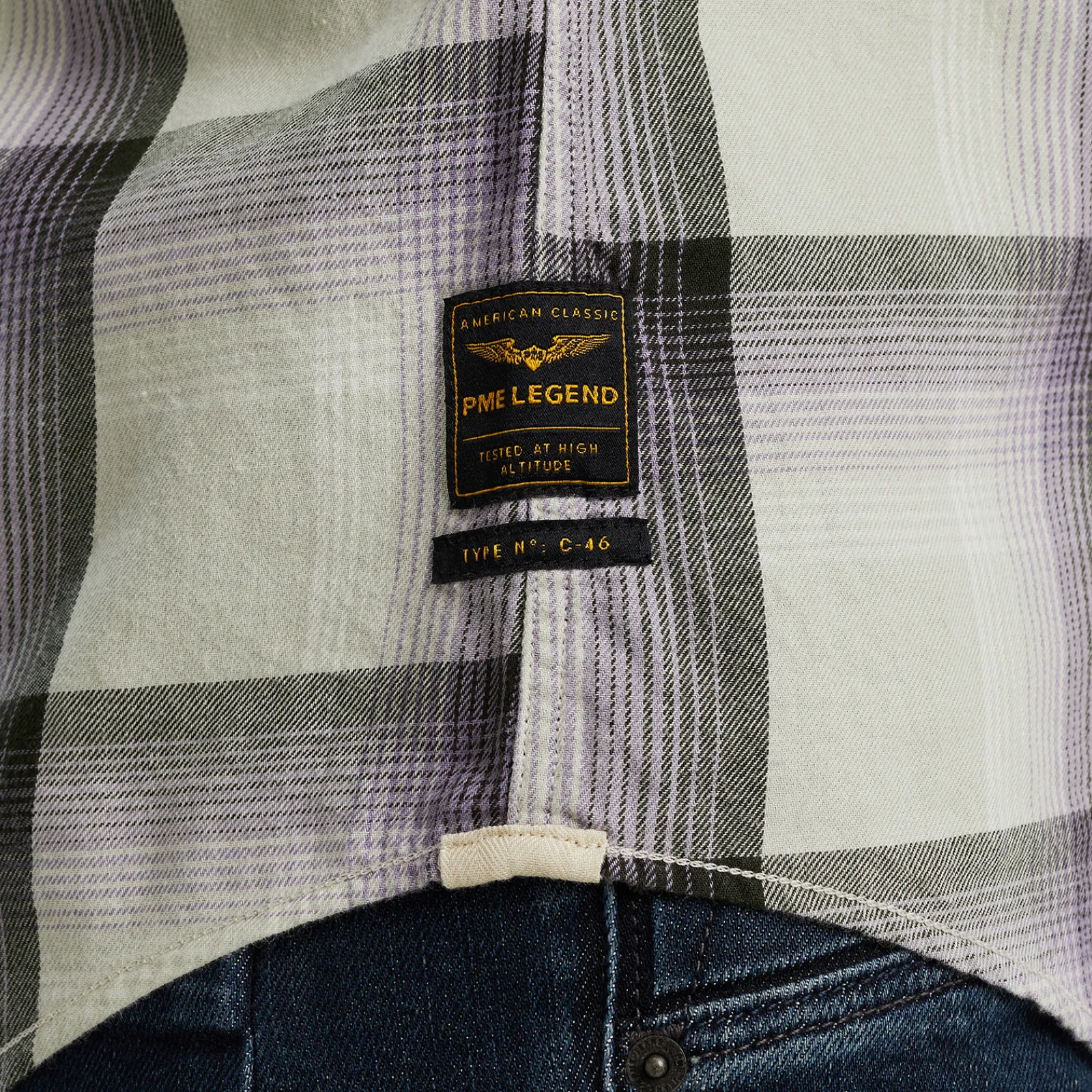 PME Legend Overhemd Met Ruitpatroon Grijs Store