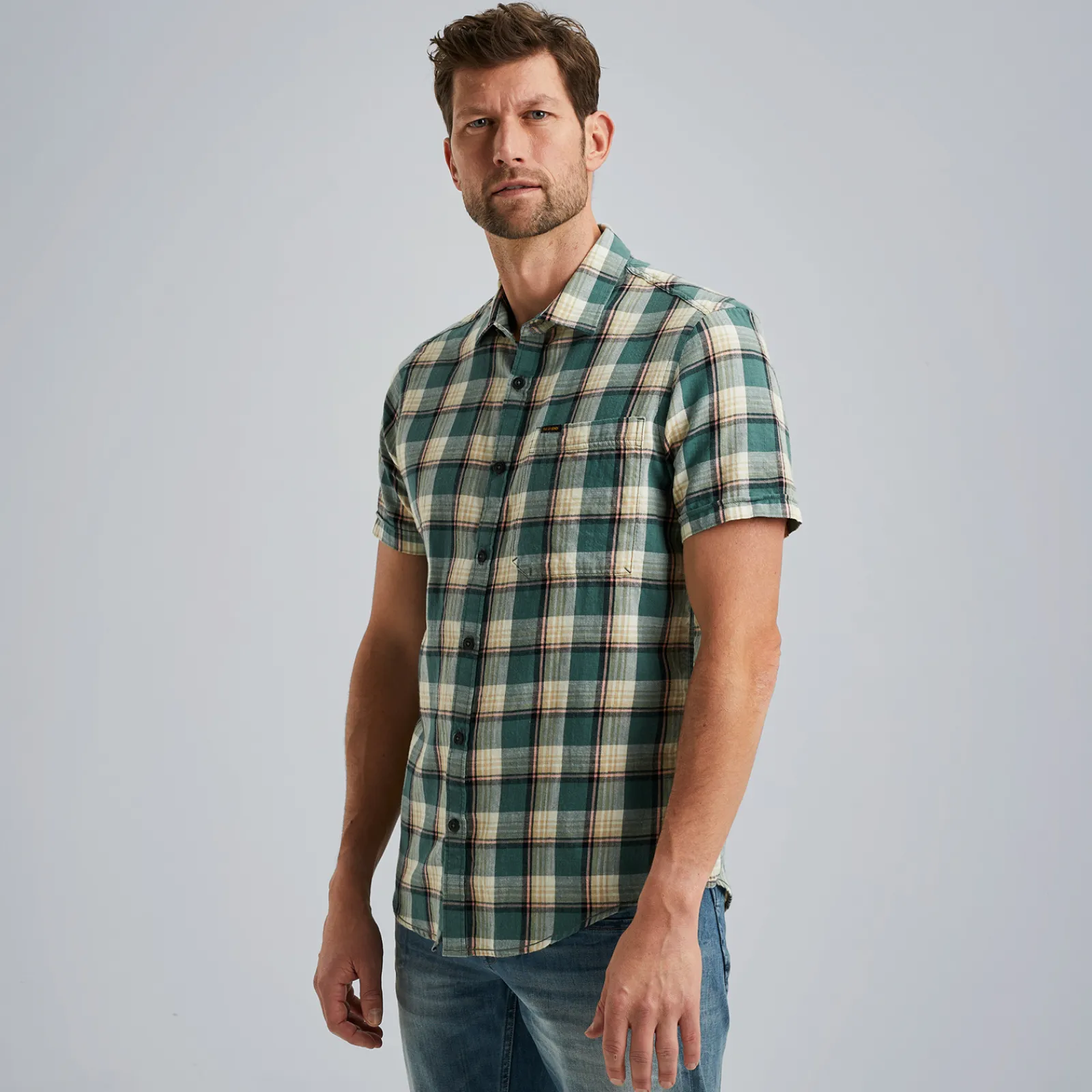 PME Legend Overhemd Met Ruitpatroon Blauw Flash Sale