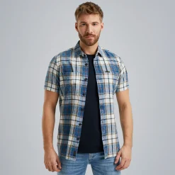 PME Legend Overhemd Met Ruitpatroon Blauw Cheap