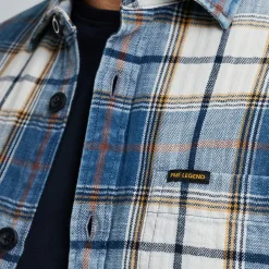 PME Legend Overhemd Met Ruitpatroon Blauw Cheap