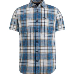 PME Legend Overhemd Met Ruitpatroon Blauw Cheap