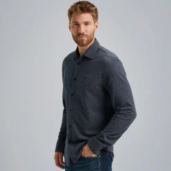 PME Legend Overhemd Met Wafelstructuur Blauw New