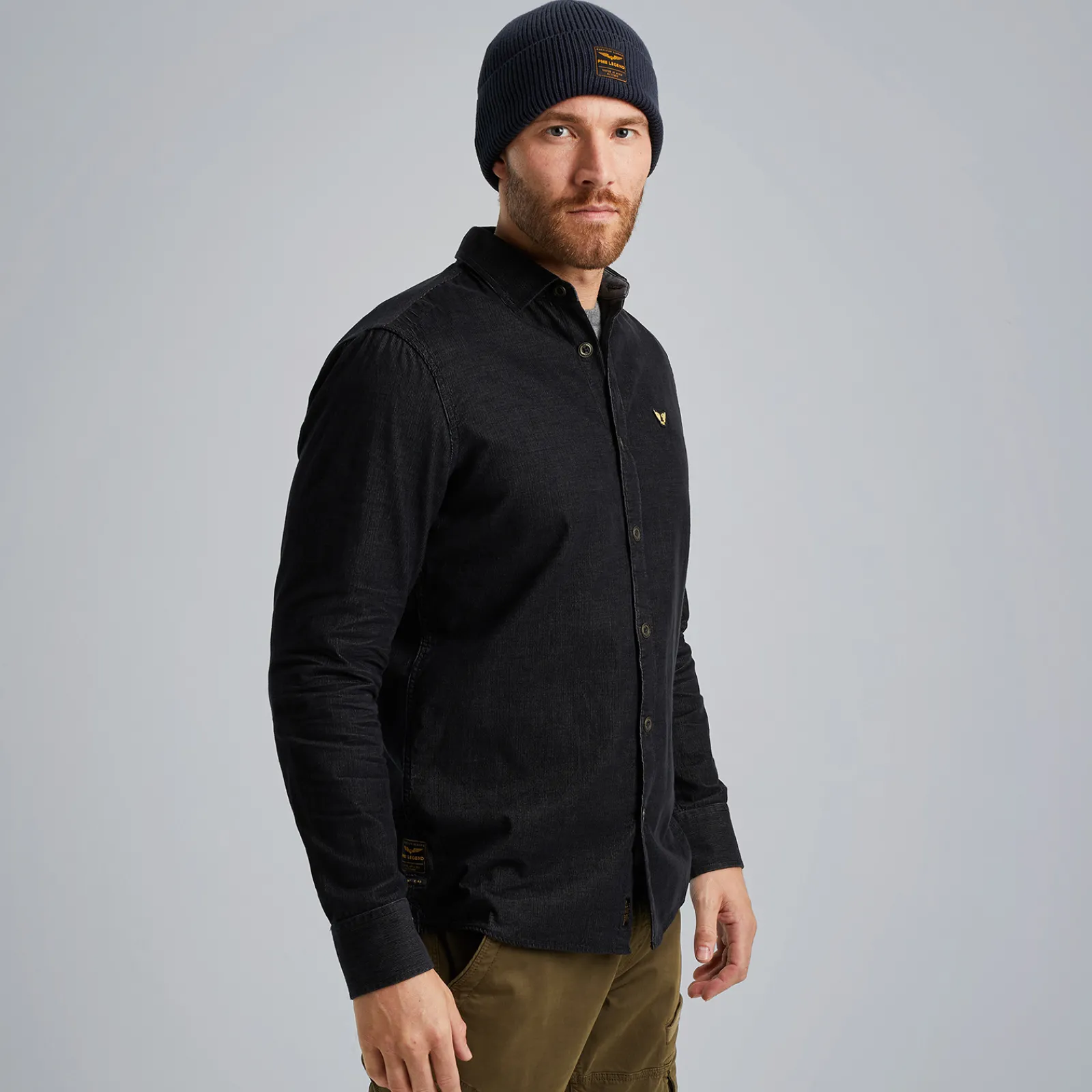 PME Legend Overhemd Van Corduroy Grijs Outlet