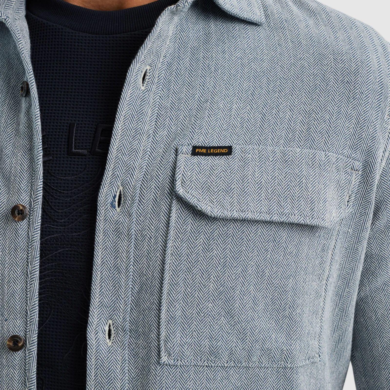 PME Legend Overhemd Van Katoen Blauw Sale