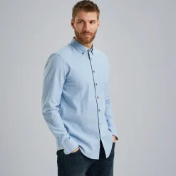 PME Legend Overhemd Van Katoen Met Stretch Blauw Shop