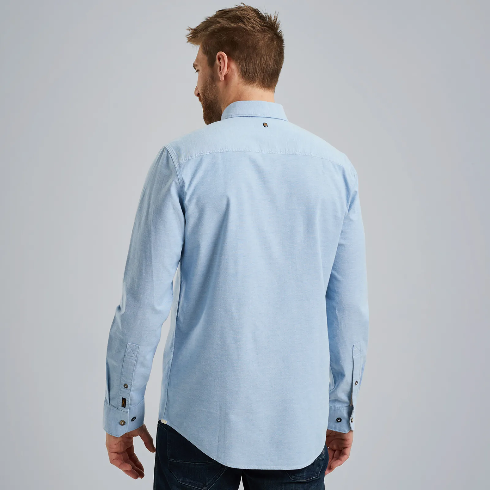 PME Legend Overhemd Van Katoen Met Stretch Blauw Shop
