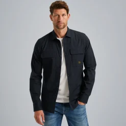 PME Legend Overhemd Van Katoen Met Stretch Grijs Fashion