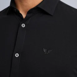 PME Legend Overhemd Van Katoenen Jersey Zwart Best