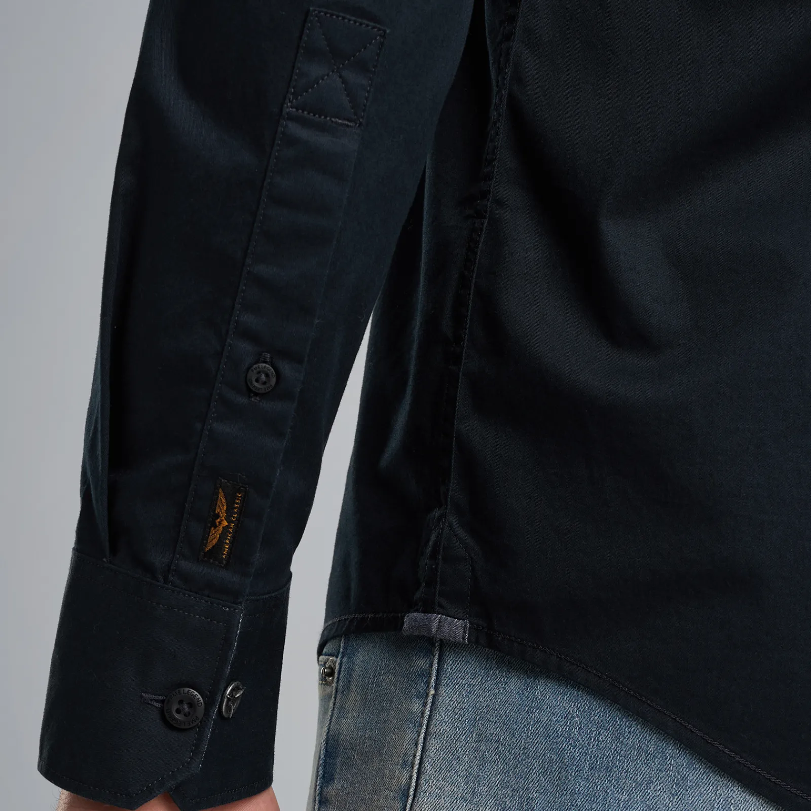 PME Legend Overhemd Van Katoenen Twill Blauw Shop