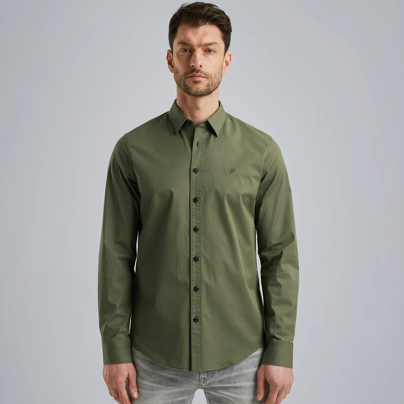 PME Legend Overhemd Van Katoenen Twill Groen Fashion