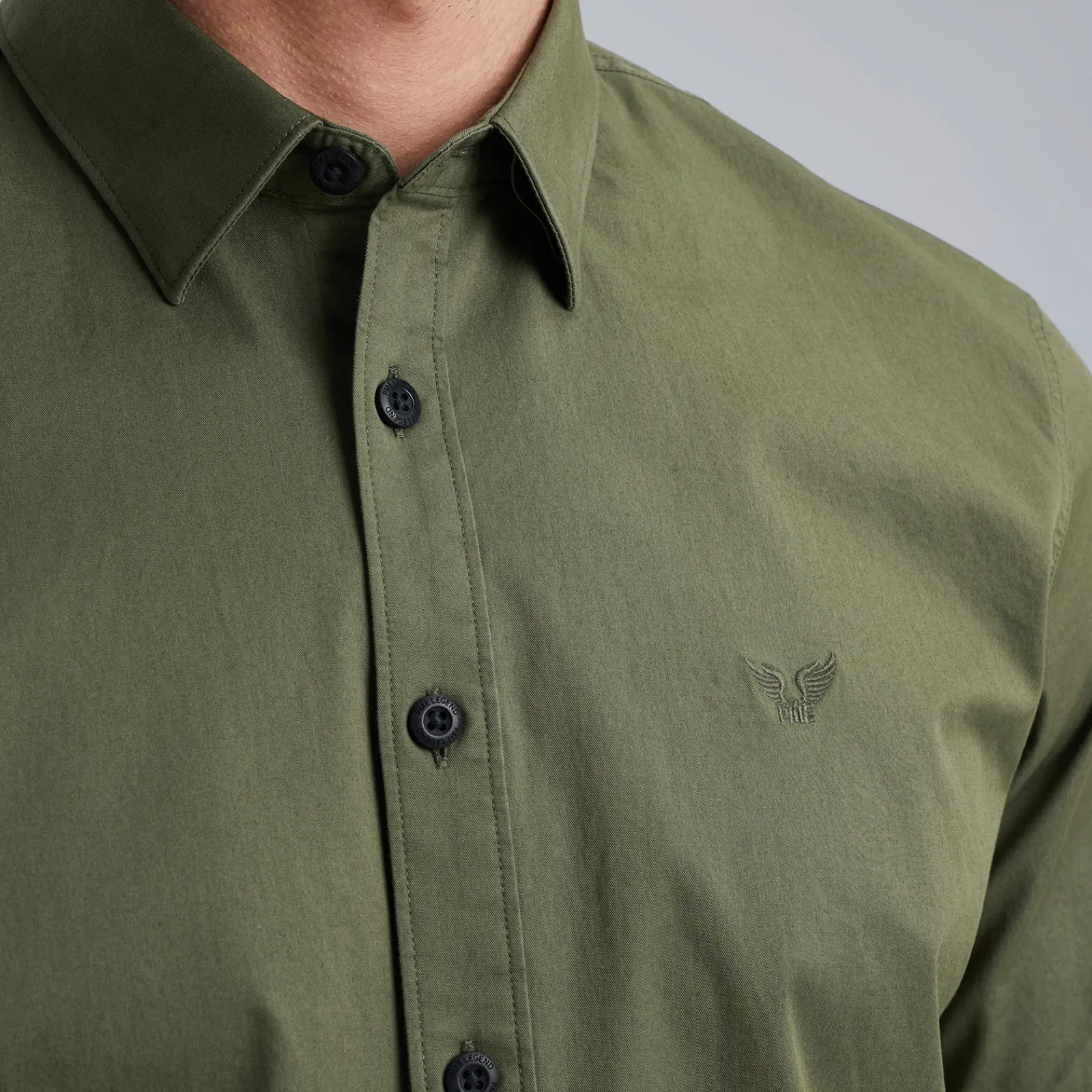 PME Legend Overhemd Van Katoenen Twill Groen Fashion