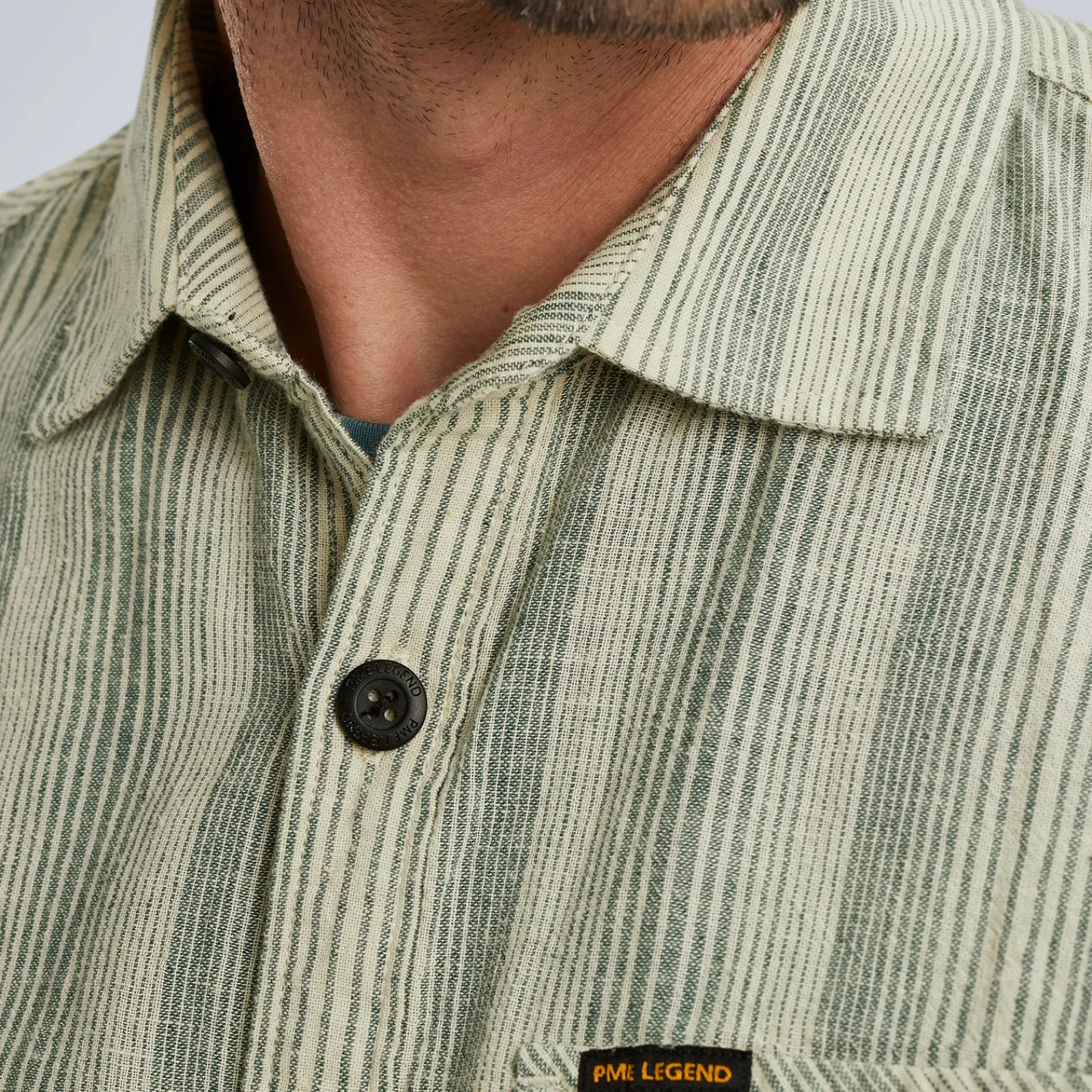 PME Legend Overhemd Van Katoen/linnen Blauw Shop