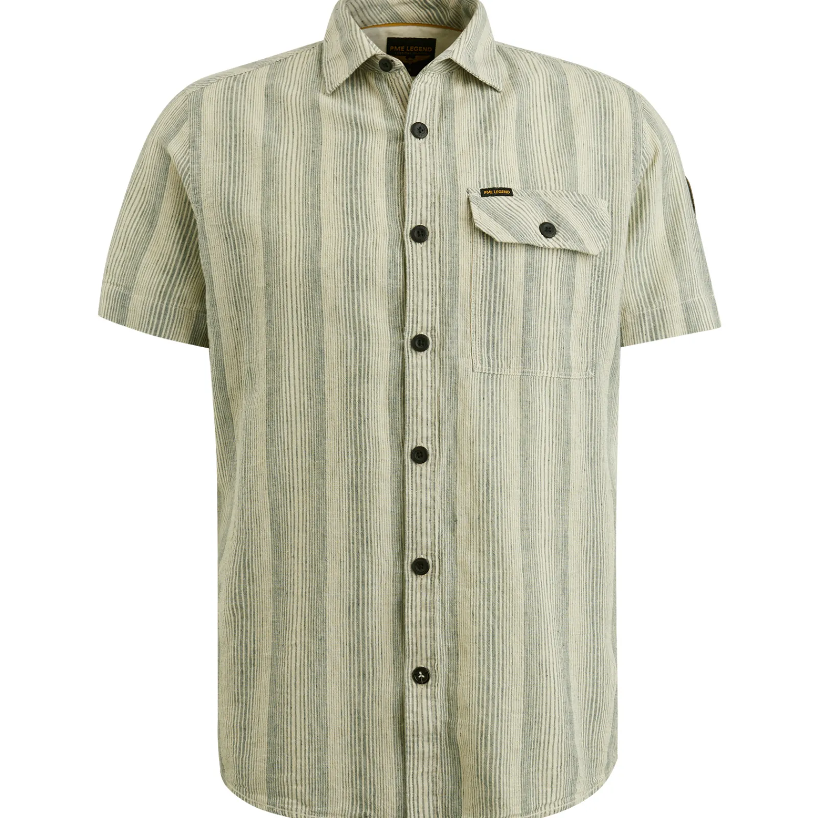 PME Legend Overhemd Van Katoen/linnen Blauw Shop