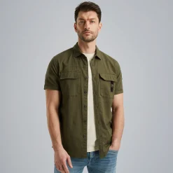 PME Legend Overhemd Van Katoen/linnen Groen Flash Sale