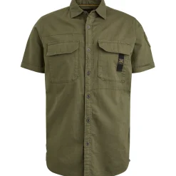 PME Legend Overhemd Van Katoen/linnen Groen Flash Sale