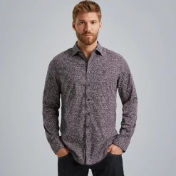 PME Legend Overhemd Van Poplin Katoen Paars Discount